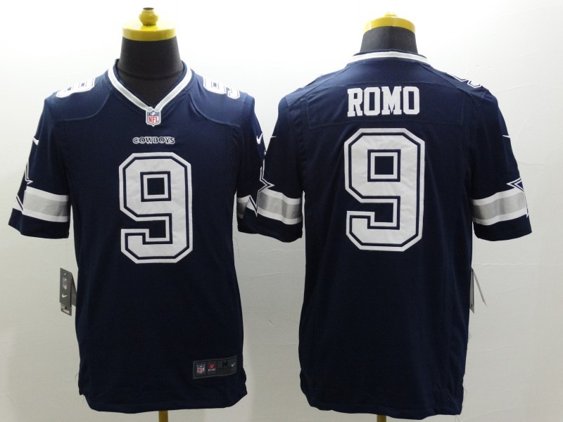 Dallas Cowboys 9 Romo Blue Nike Limited Jerseys